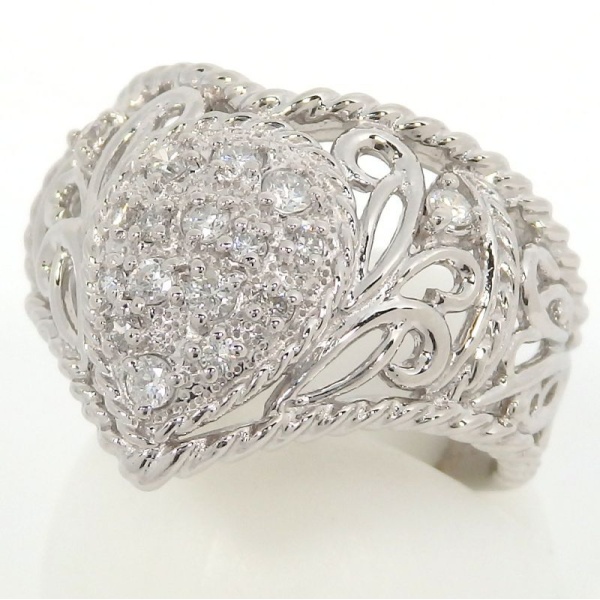 画像2: Pt900 プラチナ　ダイヤモンド　0.32ct　指輪　中古　美品　リング　新品仕上済　レディース　ジュエリー　ダイヤ　質屋　4月誕生石