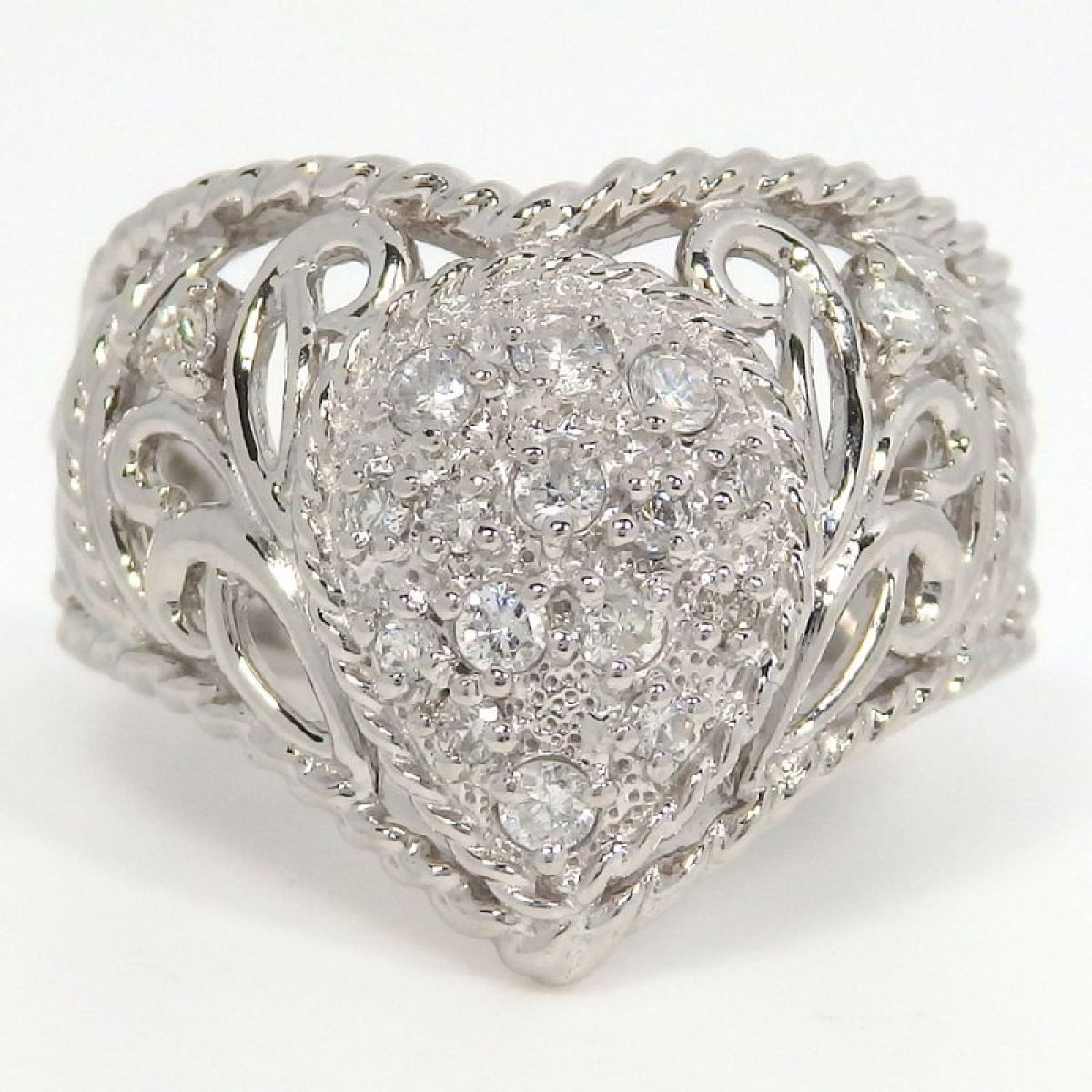 画像1: Pt900 プラチナ　ダイヤモンド　0.32ct　指輪　中古　美品　リング　新品仕上済　レディース　ジュエリー　ダイヤ　質屋　4月誕生石
