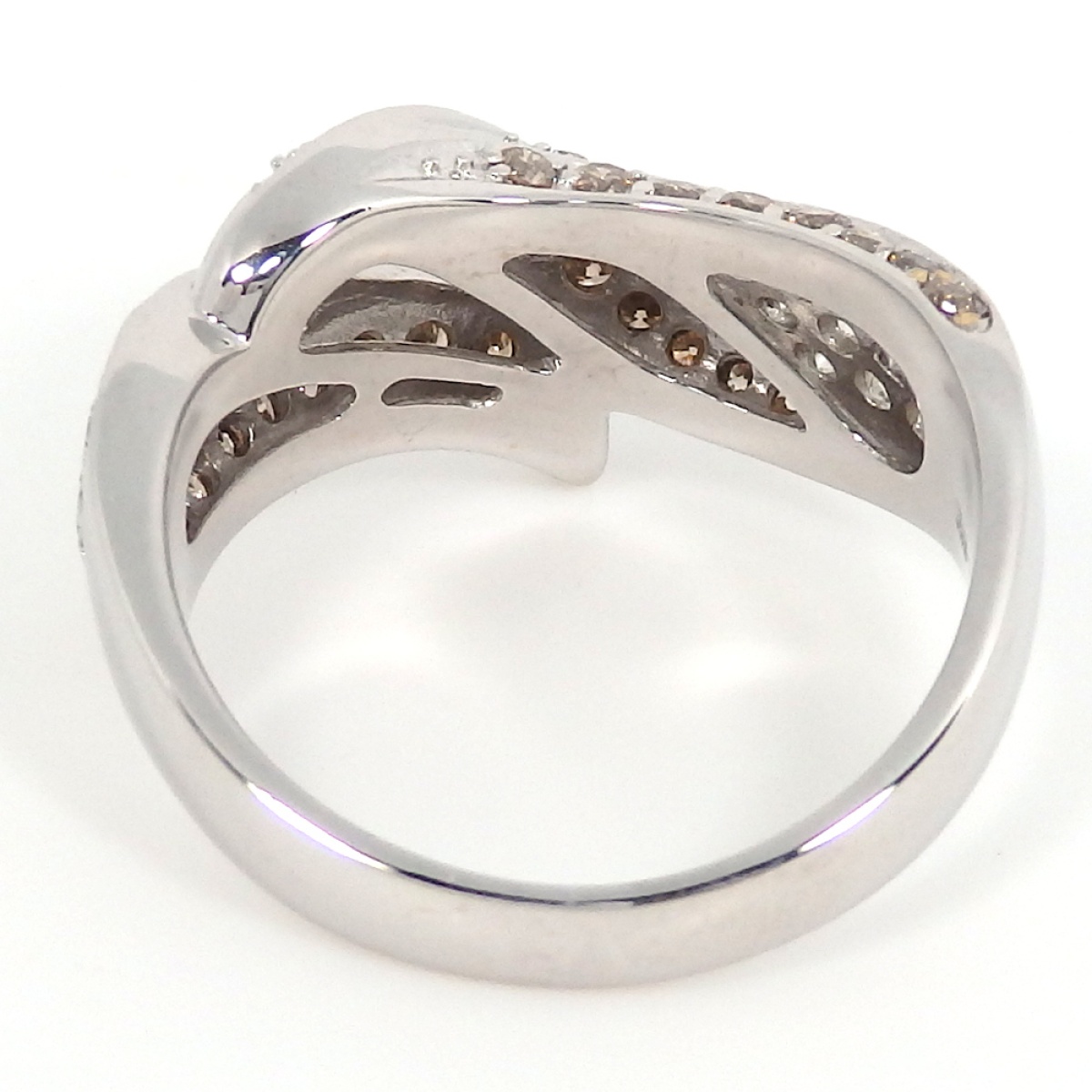 画像4: K18 WG ホワイトゴールド　ダイヤモンド　1.00ct　指輪　中古　美品 　リング　新品仕上済　レディース　ジュエリー　ブラウンダイヤ　質屋　4月誕生石
