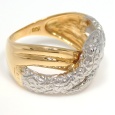 画像2: K18 ゴールド　Pt900 プラチナ　ダイヤモンド　ヘビ型　指輪　中古　美品　新品仕上済　リング　ダイヤ　質屋　 蛇　へび　4月誕生石 (2)