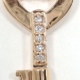 画像3: K18 ゴールド　ダイヤモンド ペンダント付ネックレス　カギ　鍵　中古　美品　レディース　ジュエリー　ダイヤ　質屋 (3)