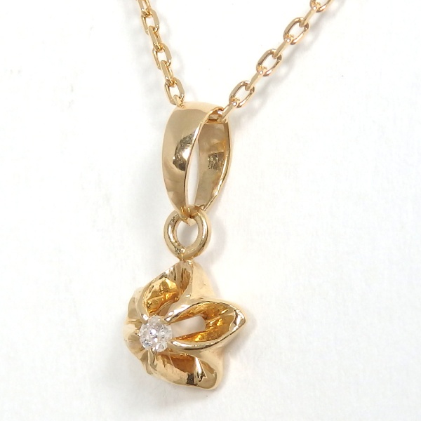 画像2: K18 ゴールド　ダイヤモンド ペンダント付ネックレス　中古　美品　レディース　ジュエリー　ダイヤ　質屋