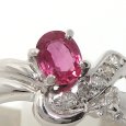 画像2: Pt850 プラチナ　ルビー 0.46ct ダイヤモンド 0.08ct 指輪 中古　美品　仕上済　レディース　ジュエリー　ダイヤ　リング　質屋 (2)