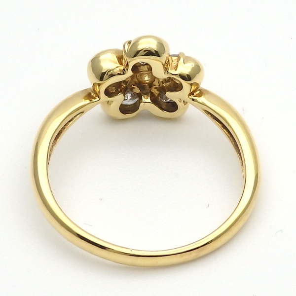画像3: K18 ゴールド　ダイヤモンド 0.50ct　指輪　フラワー　 中古　美品　レディース　ジュエリー　ダイヤ　リング　質屋