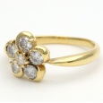 画像2: K18 ゴールド　ダイヤモンド 0.50ct　指輪　フラワー　 中古　美品　レディース　ジュエリー　ダイヤ　リング　質屋 (2)