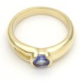 画像3: K18 ゴールド　K18YG　イエローゴールド　タンザナイト 0.417ct 指輪　ソーティング付　中古　美品　新品仕上済　リング 　ジュエリー　レディース　シンプル　爽やかブルー　天然ゾイサイト　質屋　12月誕生石 (3)