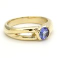 画像2: K18 ゴールド　K18YG　イエローゴールド　タンザナイト 0.417ct 指輪　ソーティング付　中古　美品　新品仕上済　リング 　ジュエリー　レディース　シンプル　爽やかブルー　天然ゾイサイト　質屋　12月誕生石 (2)