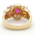画像3: K18 ゴールド K18YG　イエローゴールド　ルビー 1.08ct　0.81ct ダイヤモンド 0.53ct　指輪　中古　美品　新品仕上済　リング　ダイヤ　レディース　ジュエリー　質屋　 7月誕生石 (3)