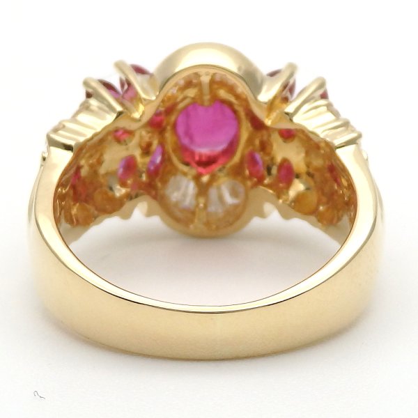画像3: K18 ゴールド K18YG　イエローゴールド　ルビー 1.08ct　0.81ct ダイヤモンド 0.53ct　指輪　中古　美品　新品仕上済　リング　ダイヤ　レディース　ジュエリー　質屋　 7月誕生石