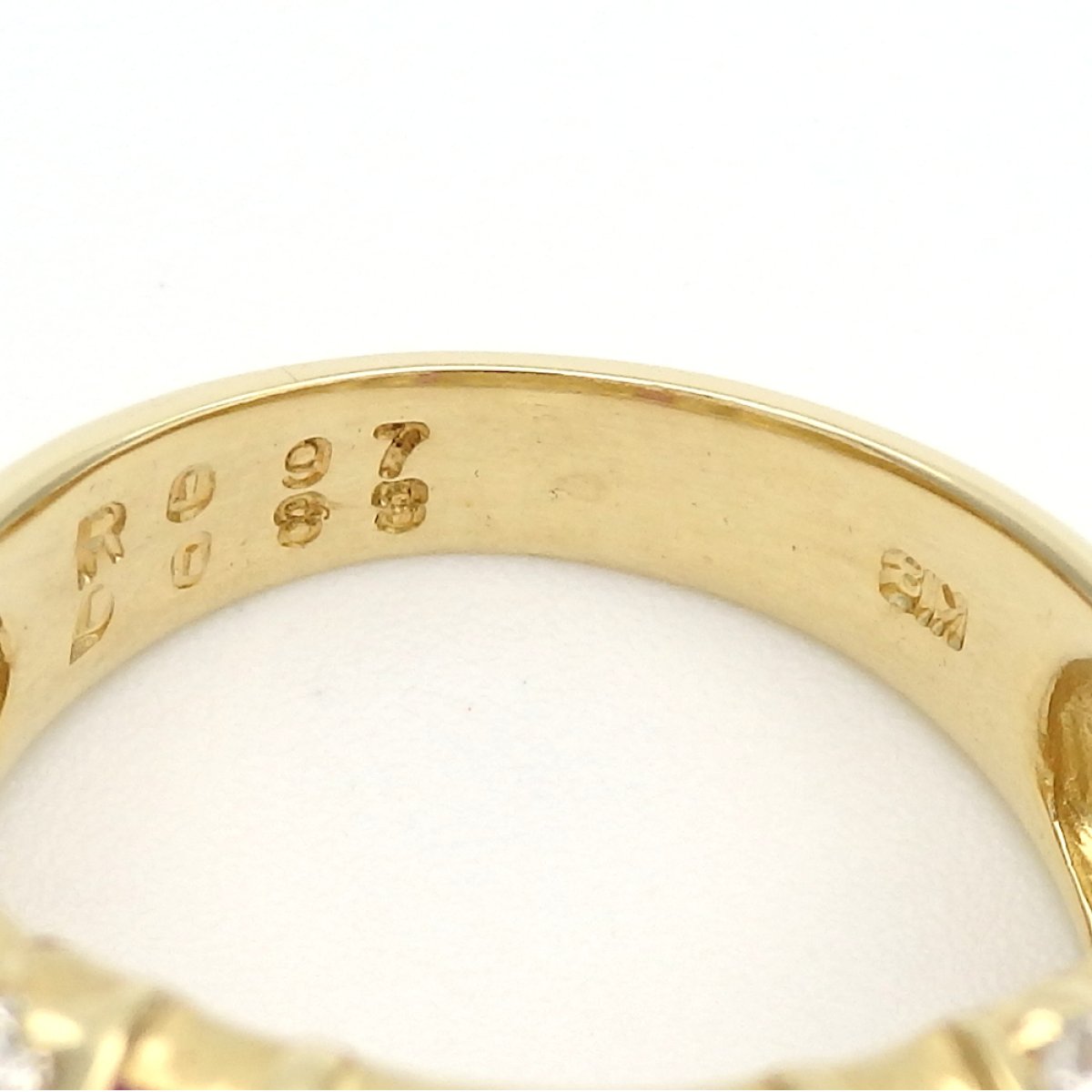 画像5: K18 ゴールド  K18YG　イエローゴールド　ルビー 0.97ct ダイヤモンド 0.83ct　指輪　中古　美品　新品仕上済　リング　ダイヤ　レディース　質屋　 7月誕生石