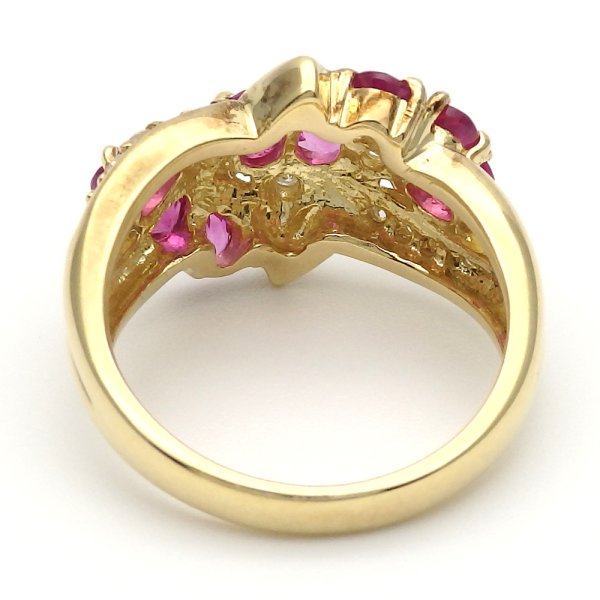 画像3: K18 ゴールド K18YG　イエローゴールド　 ルビー 1.52ct ダイヤモンド 0.22ct　指輪　中古　美品　仕上済　リング　ダイヤ　レディース　質屋　 7月誕生石