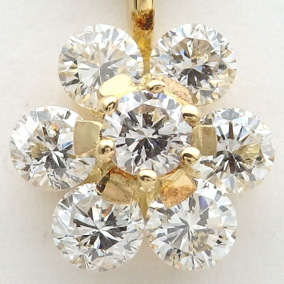 画像3: K18 ゴールド　ダイヤモンド 1.00ct　ペンダント付ネックレス　中古　美品　レディース　ジュエリー　ダイヤ 　1カラット　フラワー　750　ウノアエレ　ペンダント　質屋