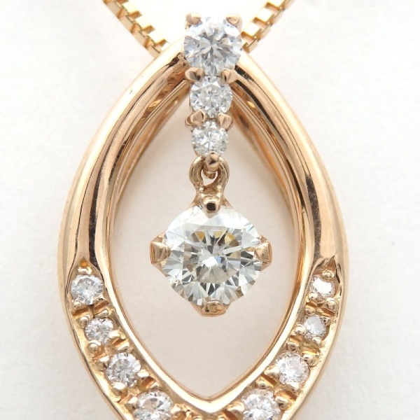 画像3: K18 ゴールド　ダイヤモンド 計0.54ct　ペンダント付ネックレス　中古　美品　レディース　ジュエリー　揺れる　ペンダント ダイヤ　質屋