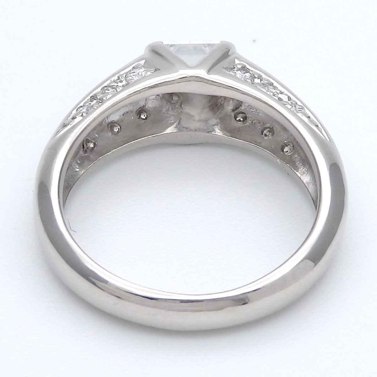 画像4: Pt900 プラチナ ダイヤモンド 0.454ct　0.31ct 指輪　鑑定書付　豪華 　中古　美品　新品仕上済　レディース　ジュエリー　ダイヤ　スクエア モディファイド ブリリアント プリンセスカット　リング　質屋