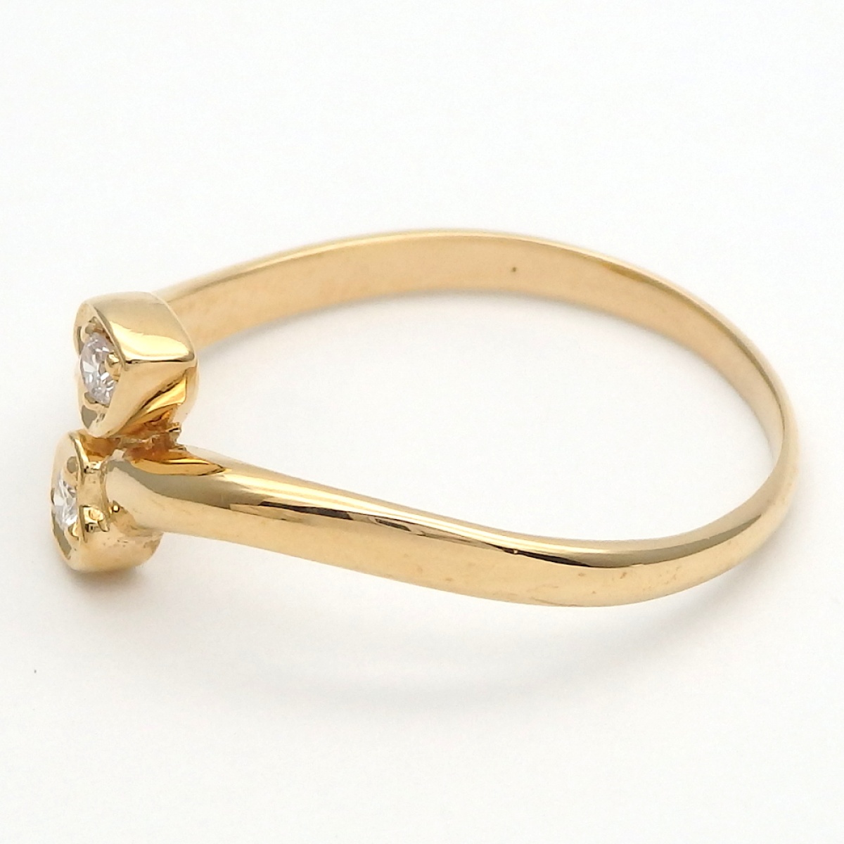 画像3: K18 ゴールド ダイヤモンド　0.06ct 指輪　中古　美品　新品仕上済　レディース　ジュエリー　リング　ダイヤ　ハート　可愛い　プレゼント 質屋　4月誕生石