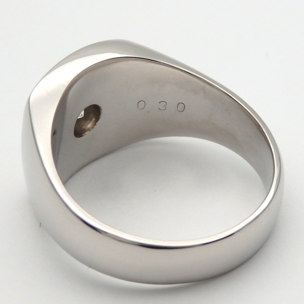 画像5: Pt900 プラチナ ダイヤモンド 0.30ct 指輪 　 印台　メンズ　中古　美品　新品仕上済　ジュエリー　ダイヤ　メンズジュエリー　印台型　サイズ17号 リング　質屋