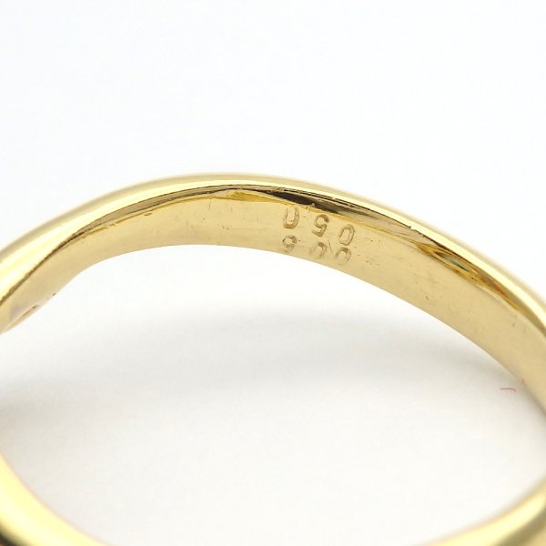画像5: K18 ゴールド K18YG　イエローゴールド　ブルートパーズ 0.50ct　ダイヤモンド 0.05ct 指輪　中古　美品　仕上済　レディース　ジュエリー　リング　ハート　可愛い　プレゼント ダイヤ　質屋　11月誕生石