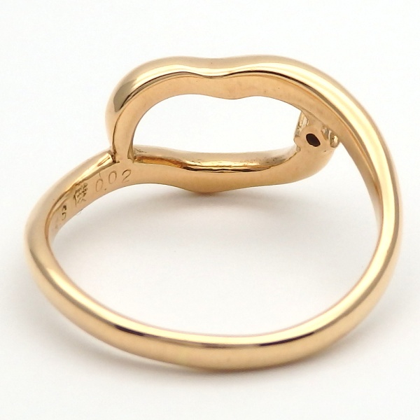 画像4: 俄【NIWAKA】K18 ゴールド ダイヤモンド　0.02ct 指輪　中古　美品　レディース　ジュエリー　リング　ハート　可愛い　プレゼント ダイヤ　質屋　4月誕生石