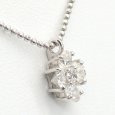 画像2: Pt900　プラチナ ダイヤモンド　1.00ct 1カラット　ペンダント付ネックレス 　フラワー　レディース　ジュエリー　ダイヤ　ボールチェーン　中古　美品　質屋　4月誕生石 (2)