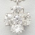 画像3: Pt900　プラチナ ダイヤモンド　1.00ct 1カラット　ペンダント付ネックレス 　フラワー　レディース　ジュエリー　ダイヤ　ボールチェーン　中古　美品　質屋　4月誕生石 (3)