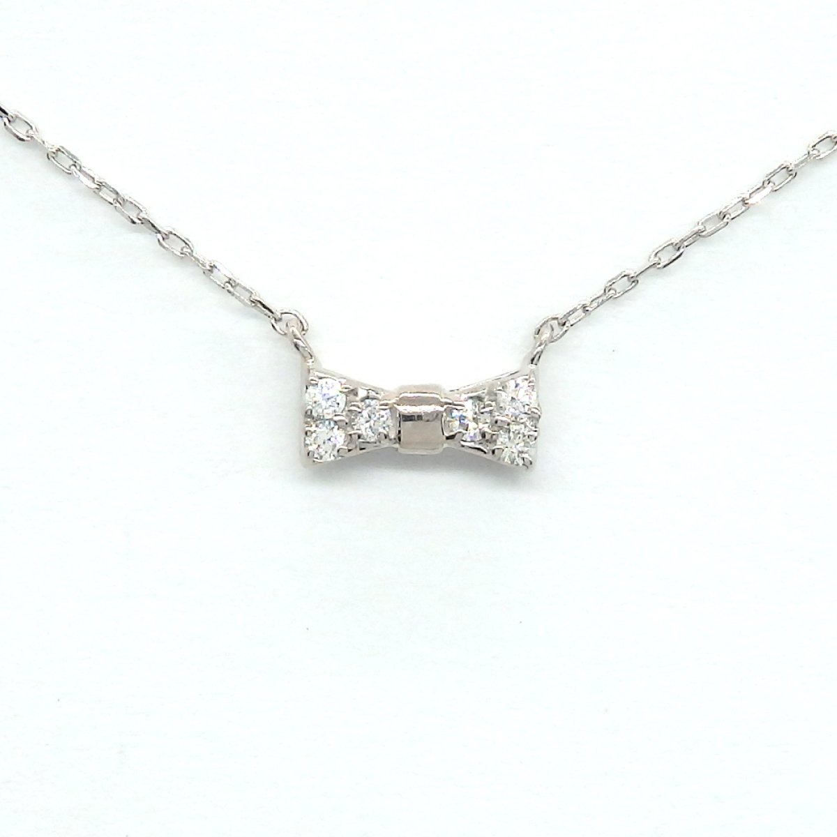 目立った傷や汚れなし スタージュエリー ダイヤモンドネックレス 0.03ct K18PG/K18WG