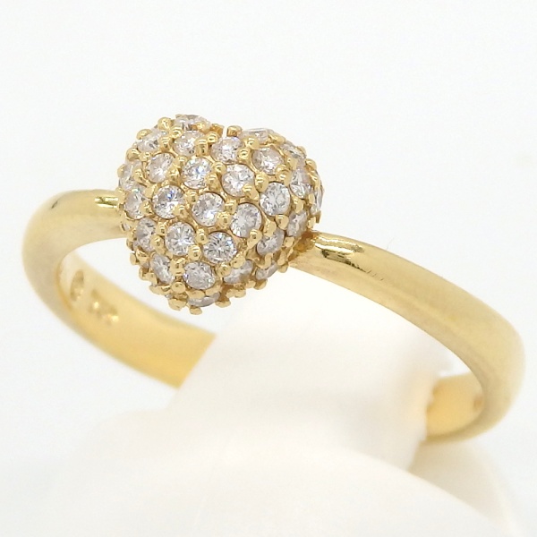 画像2: 750 ゴールド ダイヤモンド 0.29ct ハート　指輪　中古　美品　レディース　ジュエリー 　サイズ11号　ダイヤ　リング 　4月誕生石　アクセサリー K18 質屋