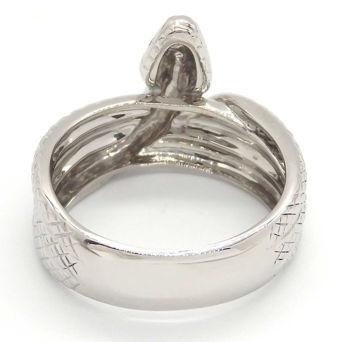 画像5: Pt900 プラチナ ダイヤモンド ヘビ型 指輪　中古　美品　新品仕上済　レディース　ジュエリー　ダイヤ　リング 　へび　スネーク　4月誕生石　質屋