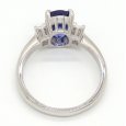 画像4: Pt900 プラチナ　タンザナイト　2.52ct　ダイヤモンド　0.25ct 　指輪 　ソーティング付　中古　美品　新品仕上済　レディース　ジュエリー　リング　天然ゾイサイト　12月誕生石　質屋 (4)