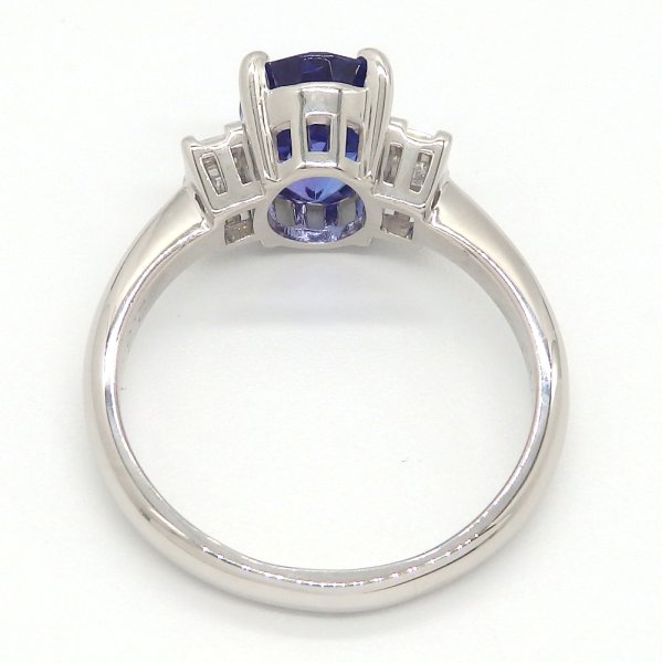 画像4: Pt900 プラチナ　タンザナイト　2.52ct　ダイヤモンド　0.25ct 　指輪 　ソーティング付　中古　美品　新品仕上済　レディース　ジュエリー　リング　天然ゾイサイト　12月誕生石　質屋