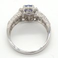 画像4: Pt900 プラチナ スターサファイア 0.67ct ダイヤモンド 0.42ct 指輪　中古　美品　新品仕上済　レディース　ジュエリー　ダイヤ　リング 　フラワー 9月誕生石　質屋 (4)