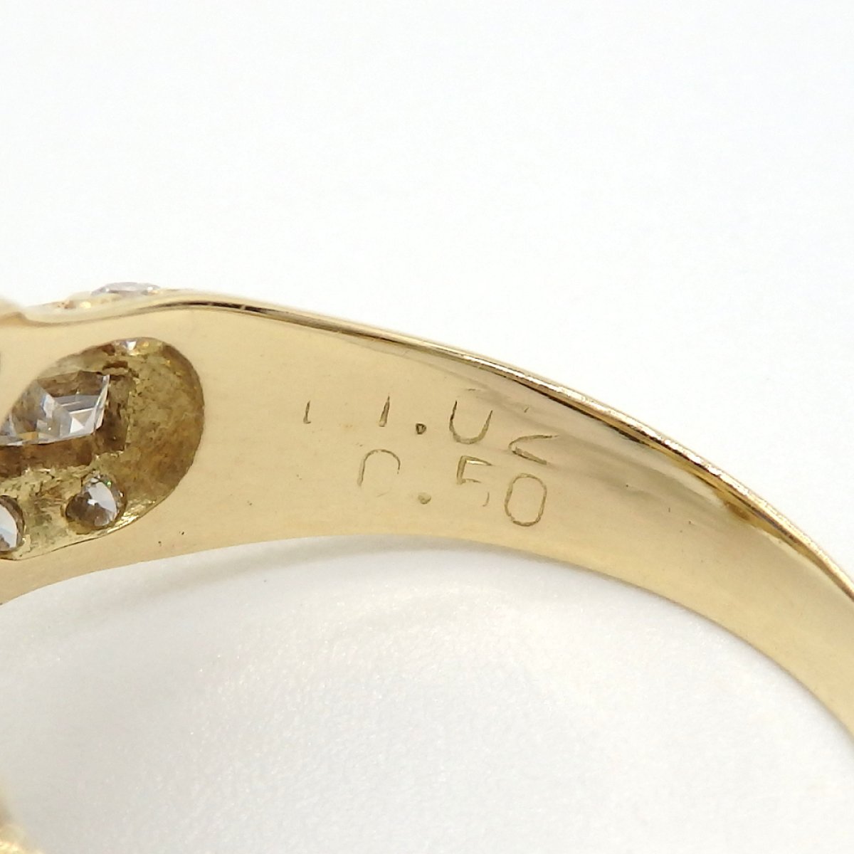画像5: K18 ゴールド K18YG イエローゴールド　サファイア 1.02ct 0.50ct　ダイヤモンド 1.53ct 指輪　中古　美品　リング　ダイヤ　レディース　ジュエリー　9月誕生石 質屋
