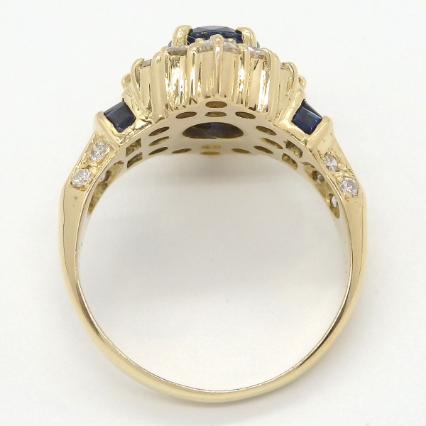 画像4: K18 ゴールド サファイア 1.02ct 0.50ct　ダイヤモンド 1.53ct 指輪　中古　美品　リング　ダイヤ　レディース　ジュエリー　9月誕生石 質屋