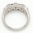 画像4: Pt900 プラチナ ルビー 0.80ct　ダイヤモンド 0.52ct 　指輪　中古　美品　ジュエリー レディース　アクセサリー　一文字 ダイヤ　鑑別書付　リング　7月誕生石　 質屋 (4)