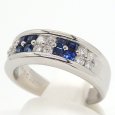 画像2: Pt900 プラチナ サファイア　0.67ct　ダイヤモンド 0.38ct 　指輪　中古　美品　新品仕上済 ジュエリー ダイヤ　リング　9月誕生石　 質屋 (2)