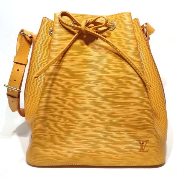 画像1: 【LOUIS VUITTON】ルイ・ヴィトン　プチ・ノエ　エピ　 M44109 バッグ　黄色　ショルダーバッグ　レザー　中古　レディース　タッシリイエロー　肩掛け　巾着 美品　質屋