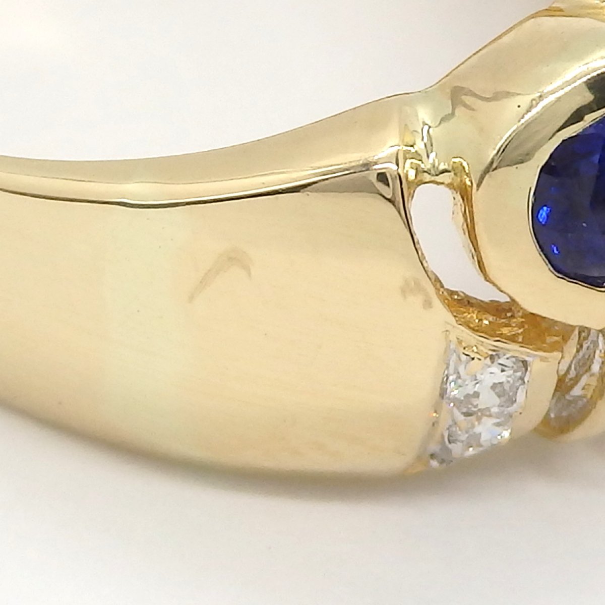 画像4: K18 ゴールド K18YG イエローゴールド  ダイヤモンド 0.25ct　ルビー 0.48ct　サファイア 0.40ct　エメラルド 0.30ct　指輪 中古　美品　新品仕上済　質屋　誕生石 　マルチ　 レディース　ジュエリー　ダイヤ　リング
