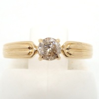 K18 ゴールド ダイヤモンド 0.30ct　ブラウン　指輪 中古　美品　新品仕上済　質屋　4月誕生石 レディース　ジュエリー　ダイヤ　リング