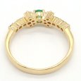 画像4: K18 ゴールド K18YG イエローゴールド　エメラルド 0.10ct ダイヤモンド 0.25ct　指輪 　リボン　中古　美品　質屋　5月誕生石 レディース　ジュエリー　ダイヤ　リング (4)