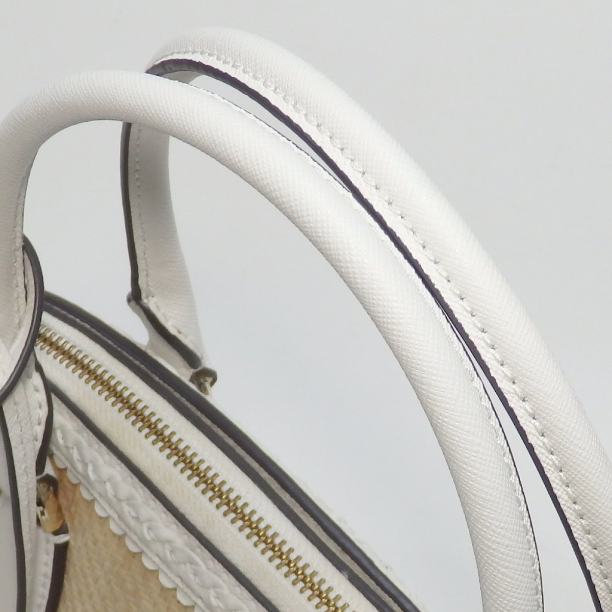 画像5: 【Kate spade】ケイトスペード　ストロー　麦わら　レザー　2WAY 　バッグ　ハンドバッグ　ショルダーバッグ　中古　レディース　質屋