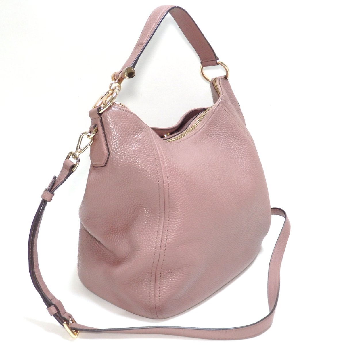 画像2: 【MICHAEL KORS】マイケルコース ホーボー　レザー　2WAY　ショルダーバッグ 　35T6GFTL3L レディース ショルダー付　中古　美品　質屋