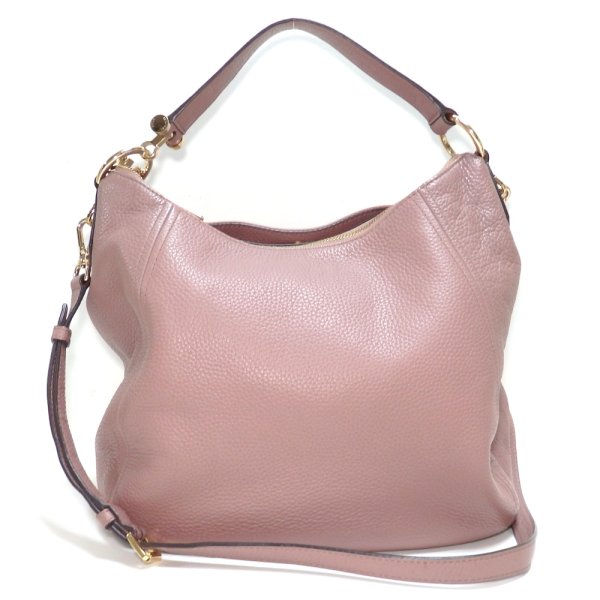 画像1: 【MICHAEL KORS】マイケルコース ホーボー　レザー　2WAY　ショルダーバッグ 　35T6GFTL3L レディース ショルダー付　中古　美品　質屋