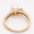 画像4: K18 ゴールド　真珠　約7ｍｍ　指輪 　中古　レディース　ジュエリー　リング　質屋　可愛い　パール　6月誕生石 (4)
