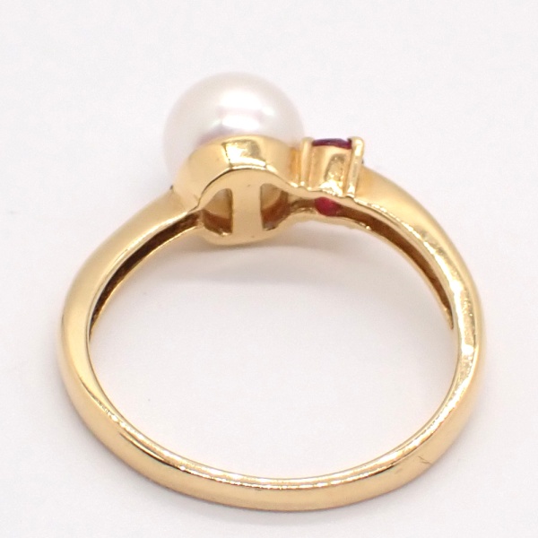 画像4: K18 ゴールド　真珠　約7ｍｍ　指輪 　中古　レディース　ジュエリー　リング　質屋　可愛い　パール　6月誕生石