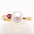 画像3: K18 ゴールド　真珠　約7ｍｍ　指輪 　中古　レディース　ジュエリー　リング　質屋　可愛い　パール　6月誕生石 (3)