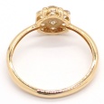 画像5: K18YG イエローゴールド ダイヤモンド 0.50ct 指輪 　中古　美品　仕上げ済　レディース　ジュエリー　ダイヤ　リング　フラワー　花　質屋　4月誕生石 (5)