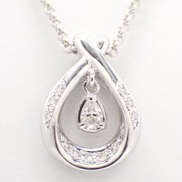 【TASAKI】田崎真珠　K18WG ホワイトゴールド　ダイヤモンド 0.28ct ペンダント付ネックレス　中古　美品　レディース　ダイヤ　質屋 タサキ　真珠　ジュエリー　ブランドジュエリー　4月誕生石