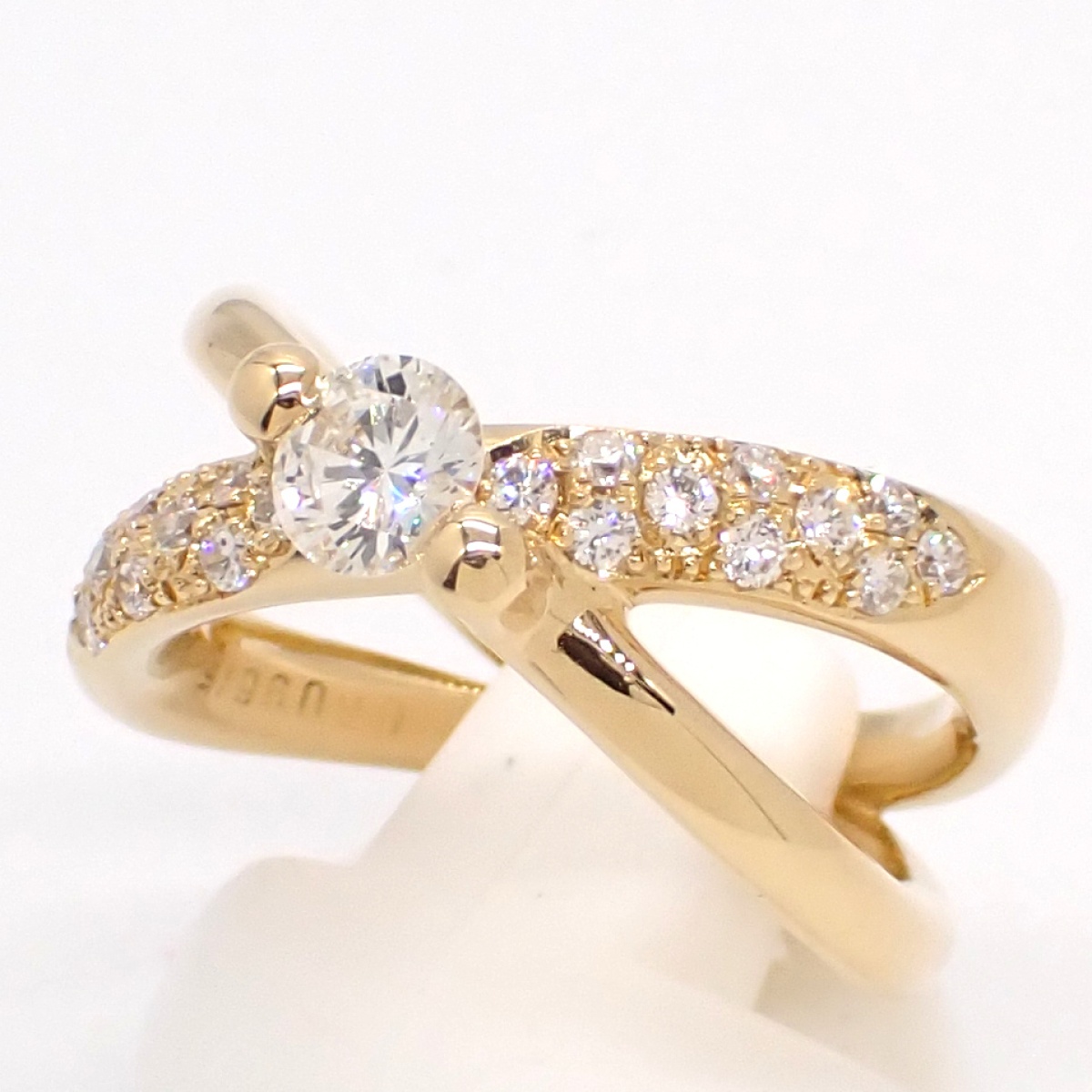 画像2: K18YG イエローゴールド ダイヤモンド 0.68ct 指輪 　中古　美品　新品仕上げ済　レディース　ジュエリー　ダイヤ　リング　質屋　4月誕生石