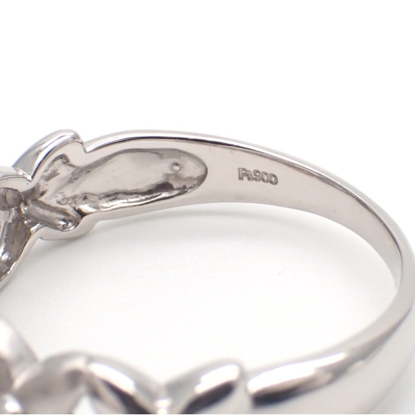 画像5: Pt900 プラチナ 指輪 中古　美品　新品仕上済　ジュエリー　レディース　シンプル　リング 花　クロス　質屋