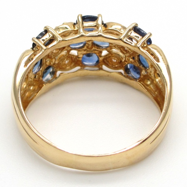 画像4: K18YG イエローゴールド サファイア 1.21ct　ダイヤモンド 0.05ct 指輪 　中古　美品　レディース　ジュエリー　ダイヤ　リング　質屋　9月誕生石