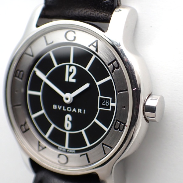 画像2: BVLGARI ブルガリ ソロテンポ レディース ST29S クォーツ 腕時計 純正革ベルト